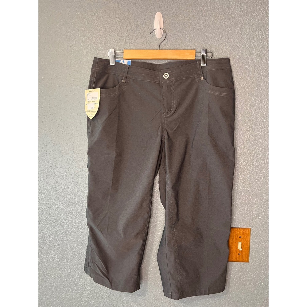 Kuhl Trekr Kapri Pants Charcoal Grey Hiking Outdoor Capris 6236 Womens 14 NWT